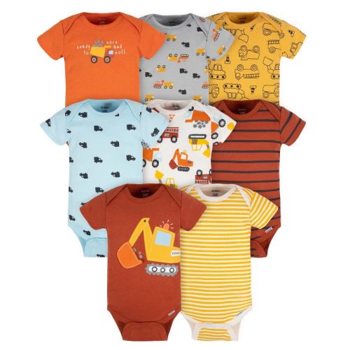 Gerber Baby Boys' Onesies Bodysuits - Transportation Zone - Newborn - 8-Pack