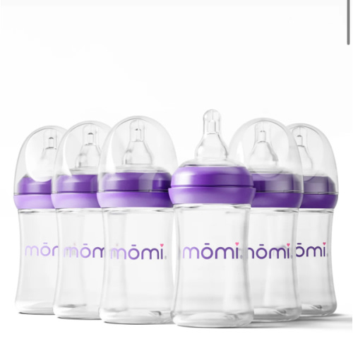 mōmi breast-like bottle sets, 4oz glass