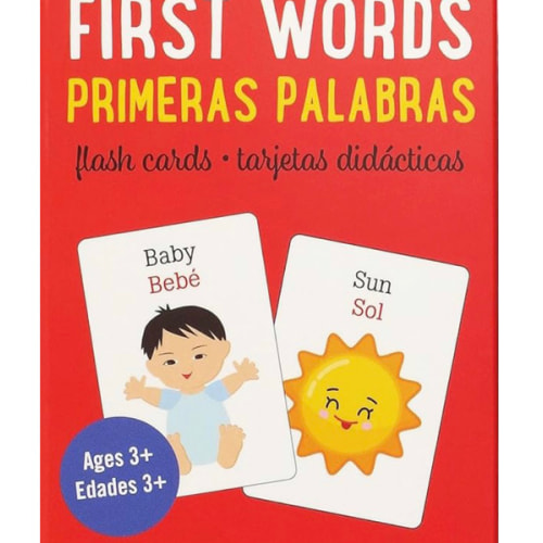 Bilingual Flash Cards - First Words (English and Spanish Edition)