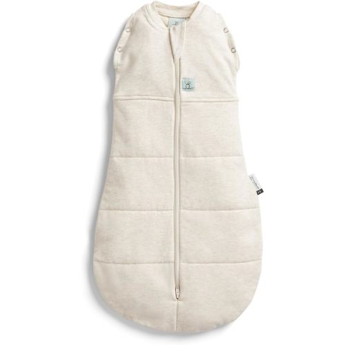 ergoPouch Cocoon Swaddle Sack 3.5 TOG - Baby Sleep Sack, Gentle Snug Fit Helps Calm Startle Reflex, Ideal for Arms In/Out Sleeping, Soft Breathable Fabric for Better Sleep (0-3 Months, Oatmeal Marle)
