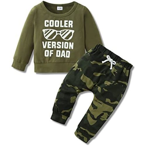YALLET Baby Toddler Boy Clothes Fall Winter Outfit Long Sleeve Sweatshirts Pants Set 6 9 12 18 24 Months 3T 4T 5T Boy Clothes