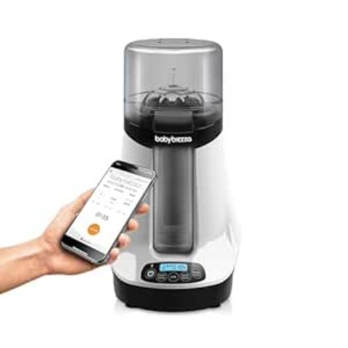 Baby Brezza Smart Baby Bottle Warmer, Breastmilk Warmer + Defroster – Free App - Different Temperatures for Breastmilk + Formula - Universal Fit for All Bottles + Milk Bags - Calentador de Biberones