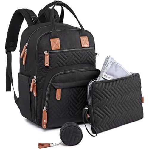 iniuniu Diaper Bag Backpack, 4 in 1 kit Large Baby Boys Girls Waterproof Travel Bag with Diaper Changing Pad, New Mom Gifts Pañaleras Para Bebe Newborn Essentials Shower Gifts Baby Registry