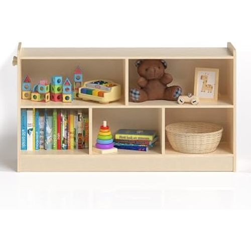 Wooden Montessori Shelf,2-Shelf Toy Organizers and Storage, Kids Classroom Organizer, Playroom, Daycare and Preschool (Large)