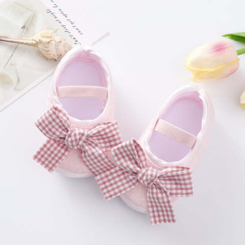 Esho Newborn Baby Girls Shoes, Infants Princess Party Shoes, Kids Bowknot Dress Shoes, 0-12M