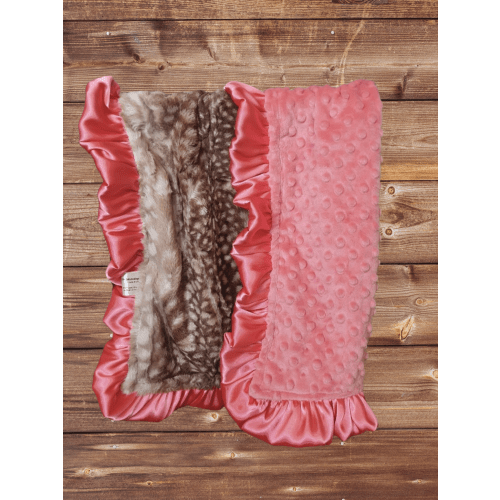 Fawn Minky and Coral Woodland Lovey