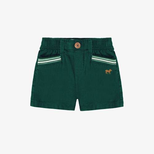 Short vert en lin et coton, bébé - Souris Mini