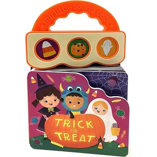 Trick Or Treat 3-Button Sound Halloween Board Book for Babies and Toddlers