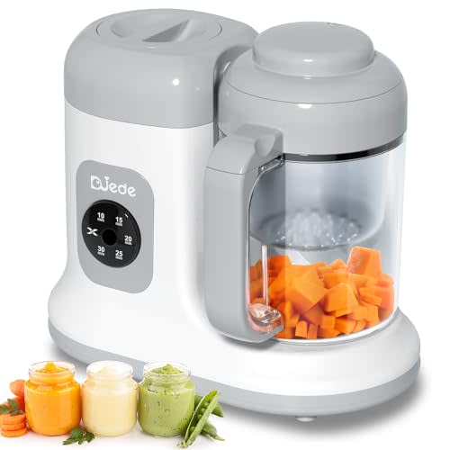 Baby Food Maker - DUEDE One Button Control Processor Steamer|Puree Blender Machine|Auto Cooking & Stirring, Cooking Nutritious Homemade Food for Infants & Toddlers, White