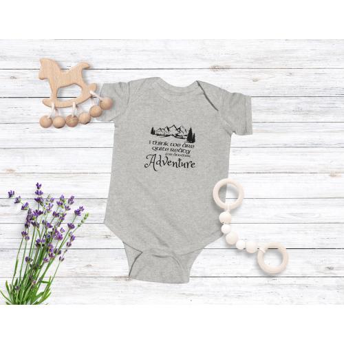 Little Hobbit Adventure Onesie for Infant - Fine Jersey Bodysuit for Baby - Lord of the Rings Themed Outfit - Baby Shower Gift
