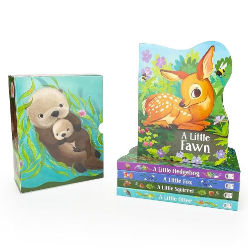 Animal Board Book Set - 5 Shaped Animal Books and Slipcase