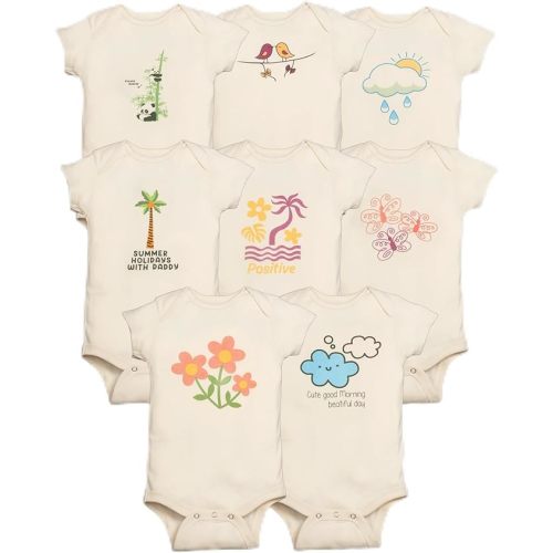 Doe & Joey Unisex Baby Bodysuit, 100% Sustainable Organic Cotton