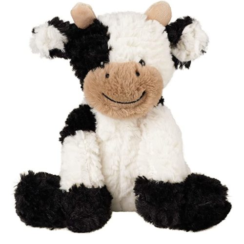 Hopearl Adorable Plush Cow Toy Floppy Dairy Cattle Soft Stuffed Animal Cute Birthday Gifts for Boys Girls Kids Toddlers, 9''