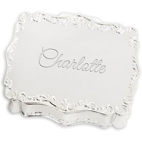 Cherished Moments Personalized Rectangle Jewelry Box with Name