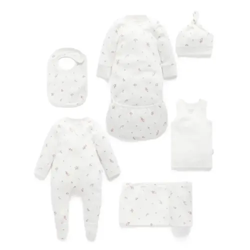 Purebaby Newborn Hospital Pack Blossom - Vanilla | Baby Bunting AU