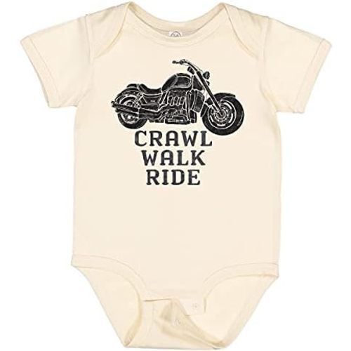 inktastic Crawl Walk Ride Motorcycle Baby Bodysuit