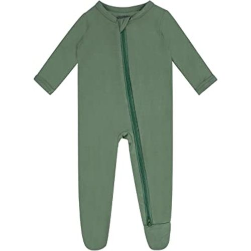 Bamboo Baby Footed Pajamas with Mitten Cuffs , Soft Long Sleeve Romper 0-12 Months