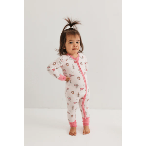 Pink Baseball Zipper Romper – In My Jammers