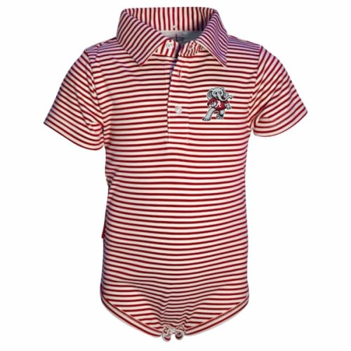 Alabama Crimson Tide Garb Toddler Carson Big Al Polo Bodysuit - Crimson
