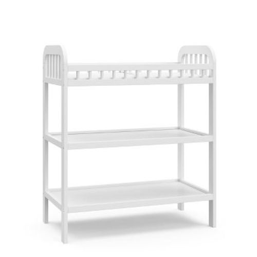 Storkcraft Pasadena Changing Table with Water-Resistant Changing Pad White