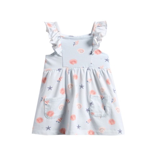 Shell Print Ruffle Dress