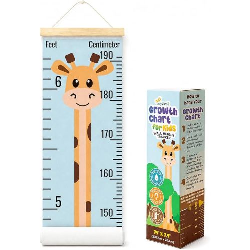 Only Zest Kids Growth Chart for Wall - Wrinkle-Free Canvas Height Chart