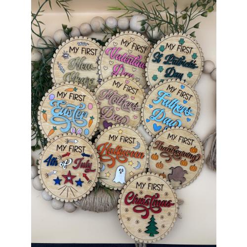 Baby Holiday Milestone Signs | Baby Shower Gift | New Mom Gift | New Parents Gift | Baby's First Signs | First Christmas, First Thanksgiving