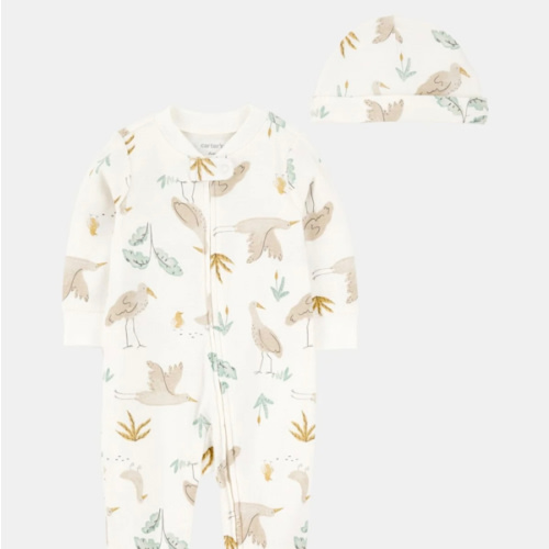 Baby 2-Piece 2-Way Zip Sleep & Play & Headwrap Set - Ivory | Carter's