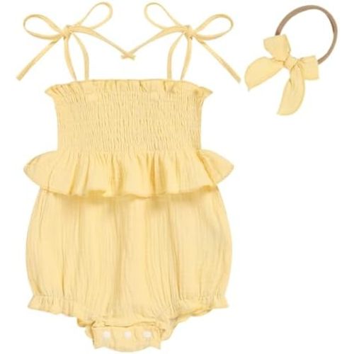 Baby Girl Romper Ruffle Newborn Girl Bodysuit Jumpsuit Baby Girl Clothes Outfit 0-18M