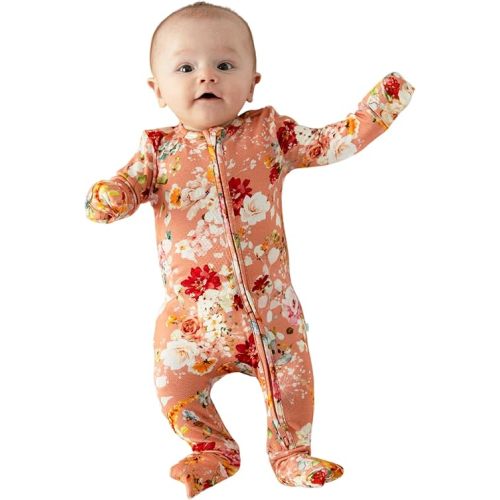 Posh Peanut Convertible Baby Sleepers - Girls Footless Baby Pajamas with 2 Way Zipper for Easy Diaper Changes