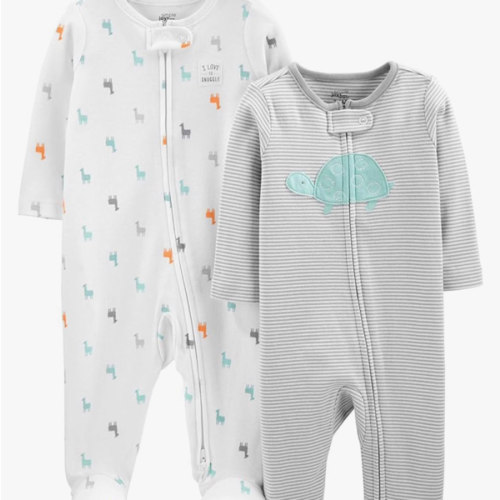 Simple Joys by Carter's Baby Neutral 2-pack Cotton Footed Sleep and Play