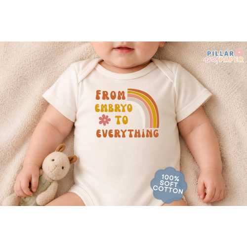 From Embryo To Everything ONESIE® IVF Baby Bodysuit IVF Baby Announcement