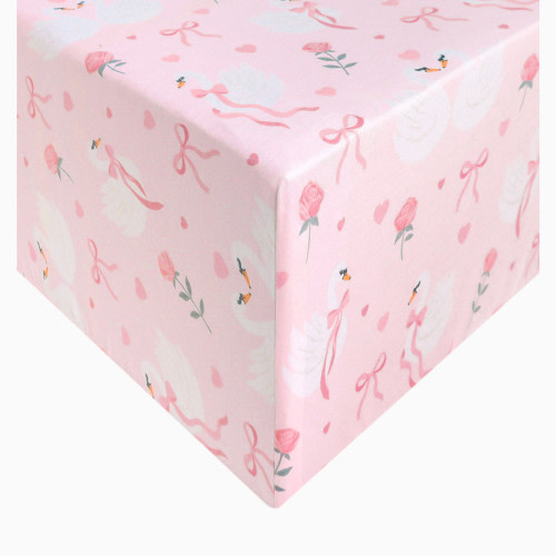 Copper Pearl Printed Premium Crib Sheet - Adelia