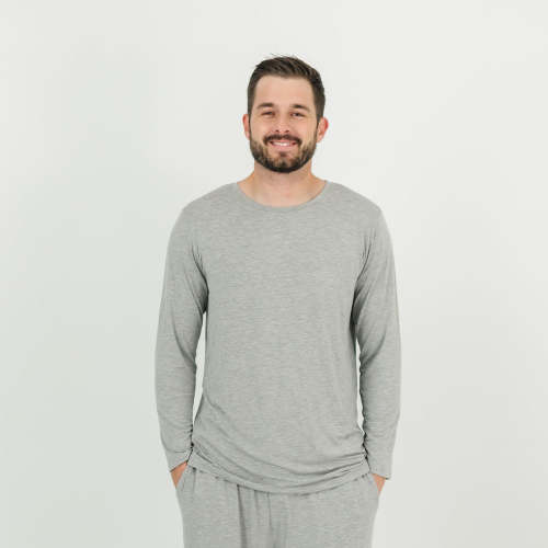 Heather Gray Men's Pajama Top
