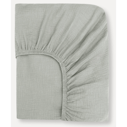 Stone Organic Muslin Cotton Crib Sheet