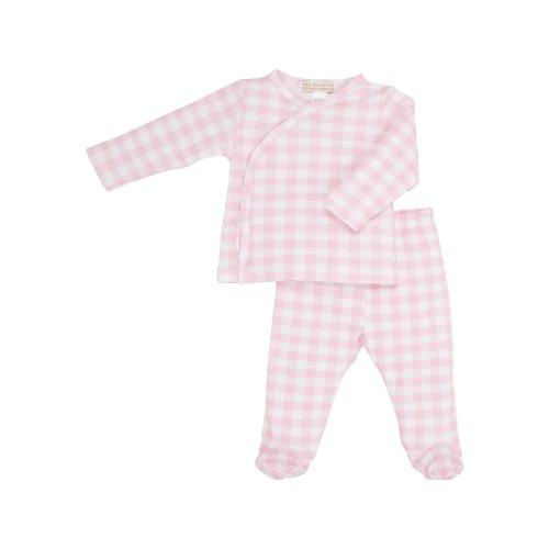 TBBC Cameron Cross Front Set Palm Beach Pink Gingham - Spoiled Sweet - Spoiled Sweet Boutique