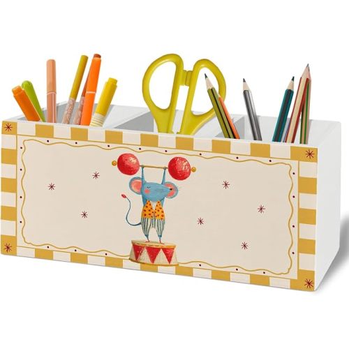 Circus Mouse kids Playroom Pen Pencil Holder for Desk Accessories