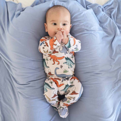 Dino Dude Zipper Footie