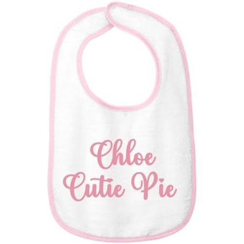 Personalized Baby Bib – Custom Text (1 to 3 Lines) – Soft Cotton Terry for Newborns & Toddlers