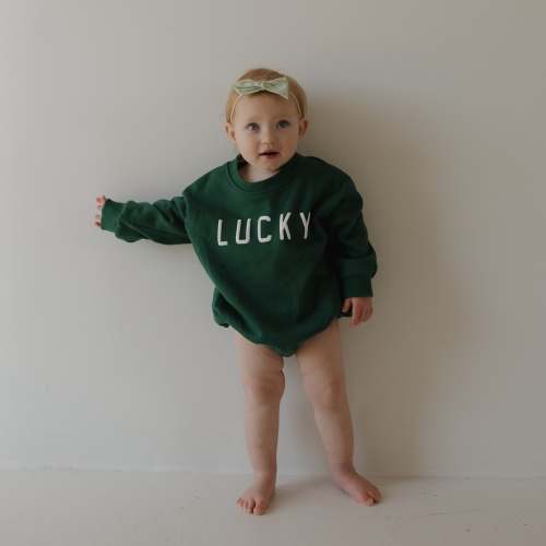 Sweatshirt Romper | Lucky