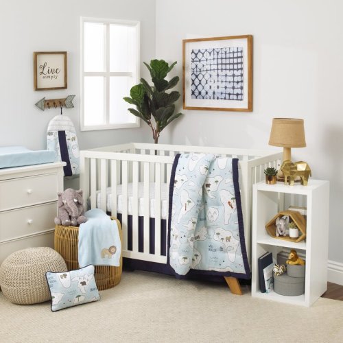 Zoomie Kids Nojo Waverly Place Little Explorer World Map 8 Piece Crib Bedding Set & Reviews | Wayfair