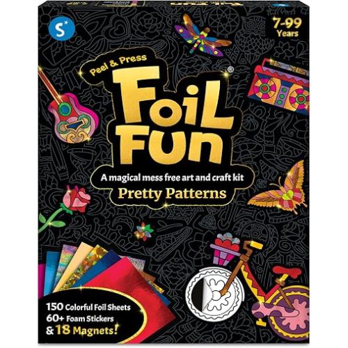 Skillmatics Foil Fun Pretty Patterns, Foil Art, Christmas Gift for Tweens