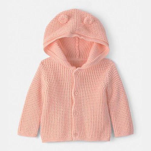 Baby Girl Carter's Bear Ears Hooded Sweater
