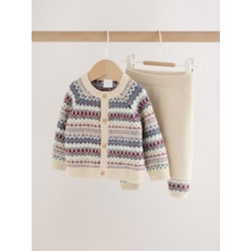 Buy Neutral Fairisle Knitted Cardigan and Legging Baby Set (0mths-2yrs) from Next USA