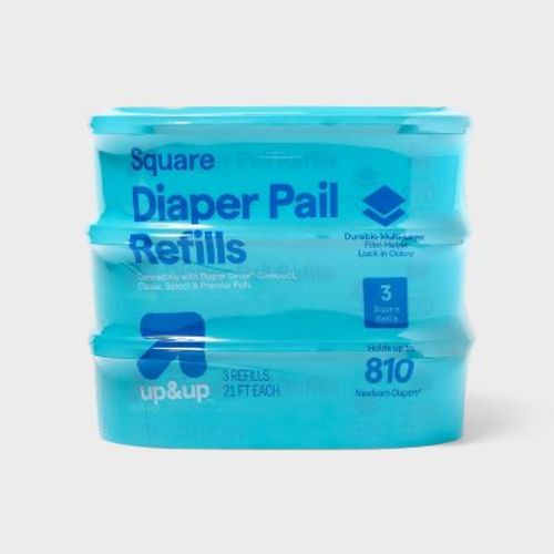 Diaper Pail Square Refill Disposal Bags - 3pk - up&up™