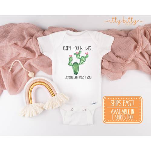 Can't Touch This Onesie® - Cactus Onesie®, baby shower gift, cactus bodysuit, funny cactus Onsie®, cactus baby shower, baby gift ideas