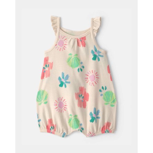 Baby Girl Summer Beach Sleeveless Romper | Carter's