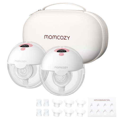 Momcozy M5 Pinky Breast Pump Hands Free, Electric 24mm Pink 2 Pack