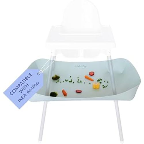 CATCHY -Food Catcher-Compatible with IKEA Antilop High Chair + 11 Other High Chairs- Highchair Sold Separately -Baby & Toddler Food & Mess Catcher-Premium Linen Inspired - Under High Chair Accessory