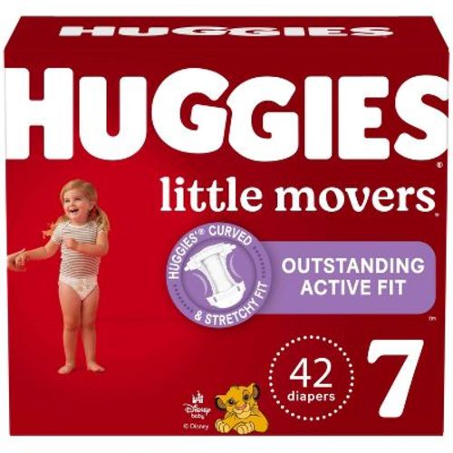 Huggies Little Movers Active Fit Diapers - Size 7 - 42ct